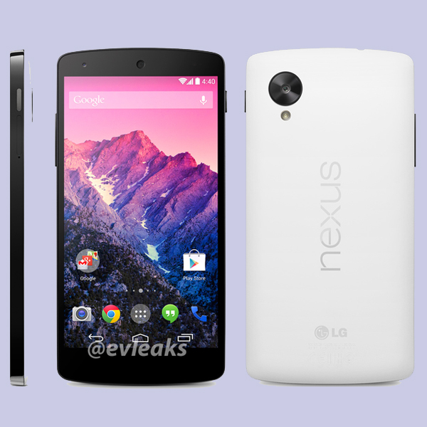 LG, G Flex, Фото белого Google Nexus 5 просочились в сеть